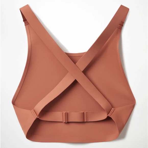 COS, Open-Back Bikini Top, Brown, Size 8 - Picture 4 of 8